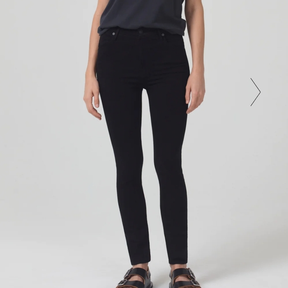 Citizens of humanity Chrissy high rise skinny in plush black pants.Size 26. So